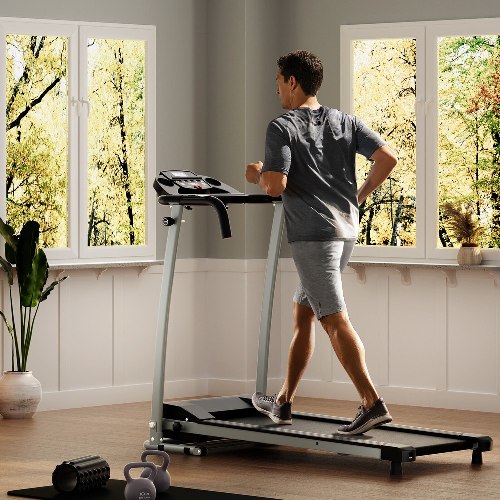 Folding 2 HP Treadmill Motorized Running Machine 12 Preset Program & LCD Display