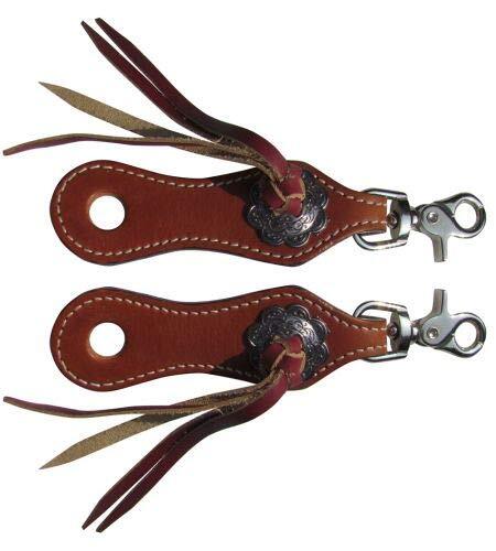 Showman Scalloped Leather Slobber Straps