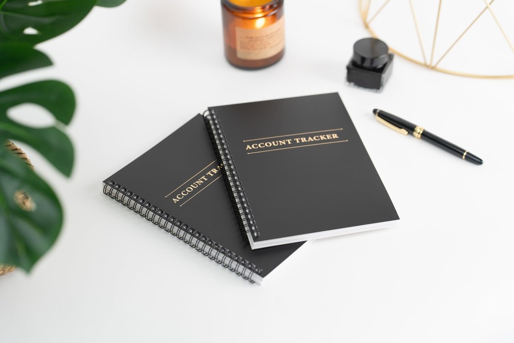 2 Pack Expense Tracker Ledger Book- Finance Black - 2 Pack, - 2