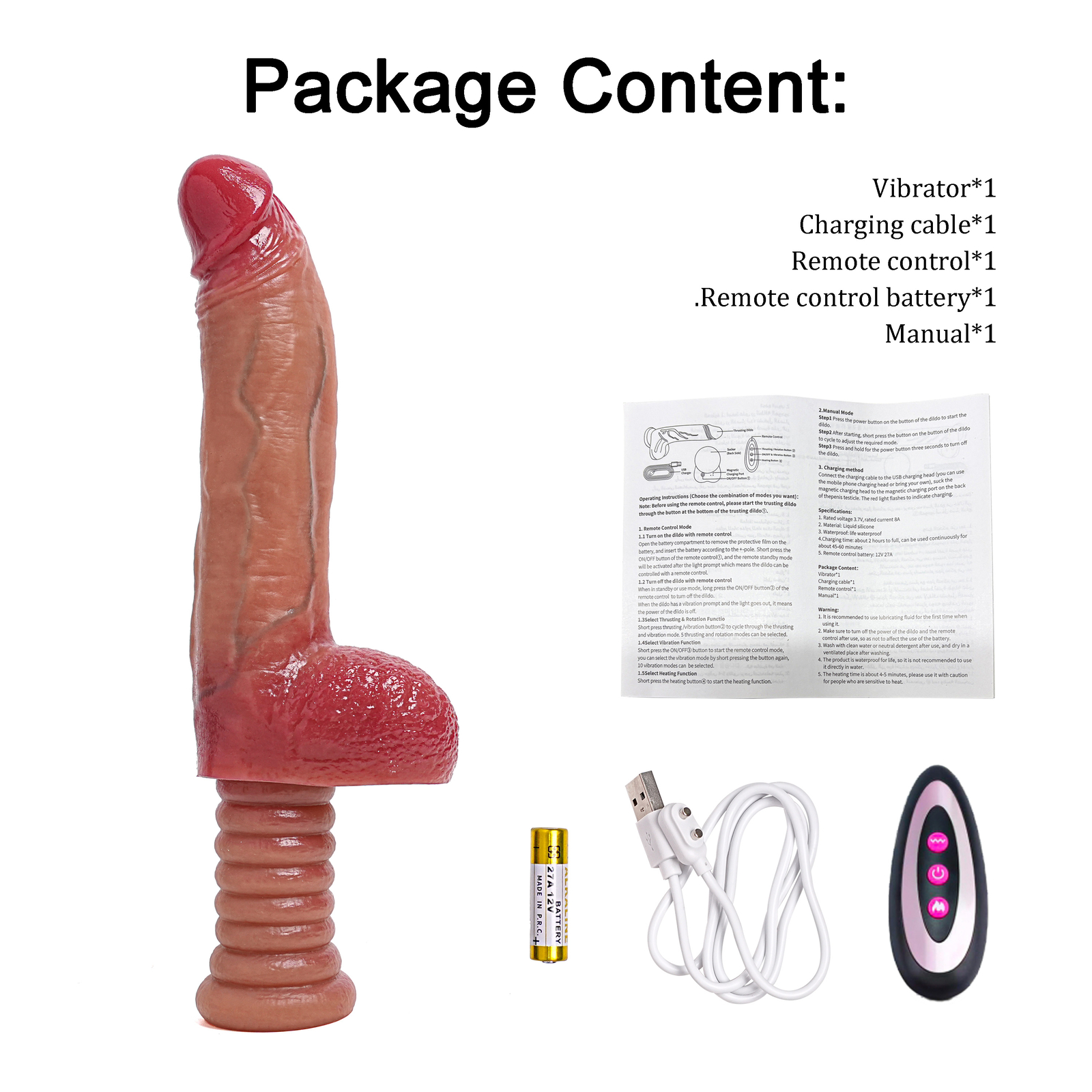 Automatic 5 Thrusting Dildo Sex Machine for Women Hands-Free Sex Toys Heating US