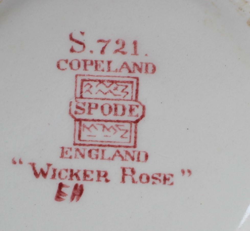 Spode WICKER ROSE Flat Cup & Saucer S721 GREAT CONDITION