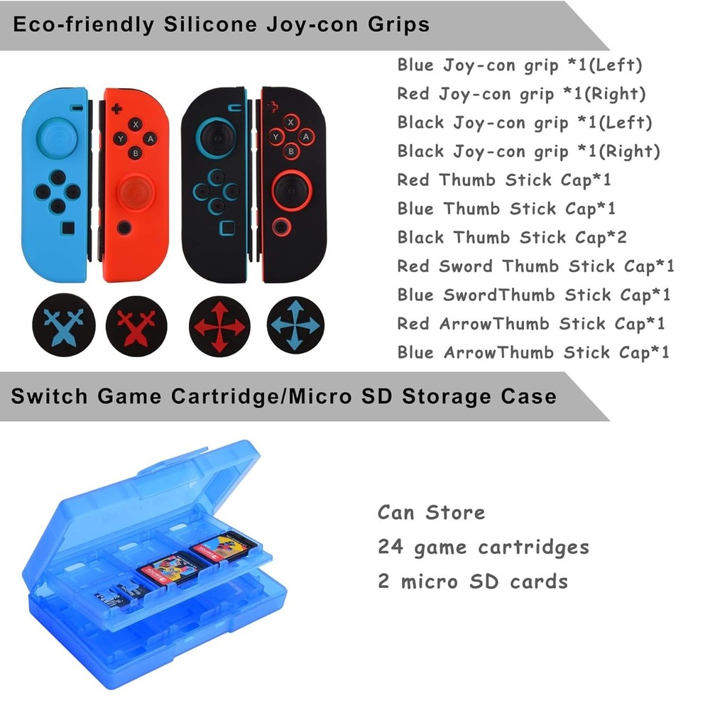 Accessories Kit for Nintendo Switch / Switch OLED Model Games Bundle W...