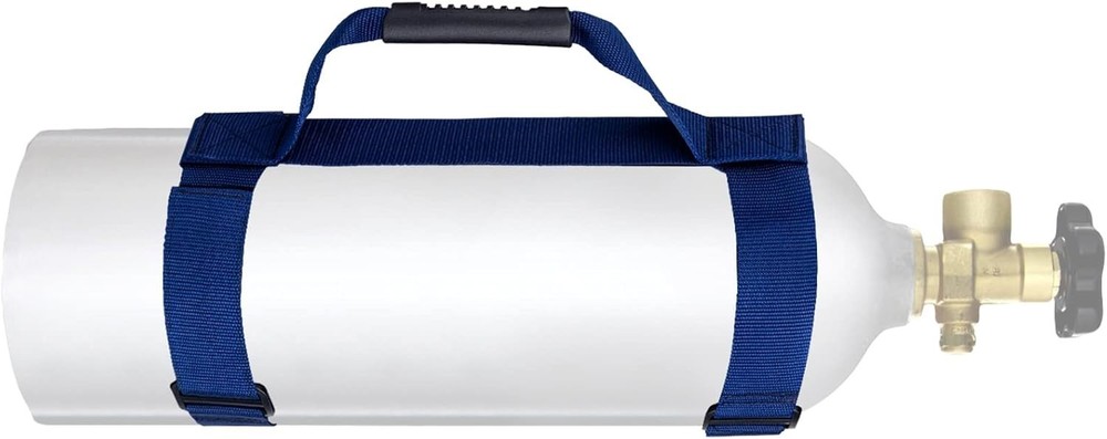 High-Strength Scuba Dive Tank Holder with Hook & Loop & Rubber Comfort Handle