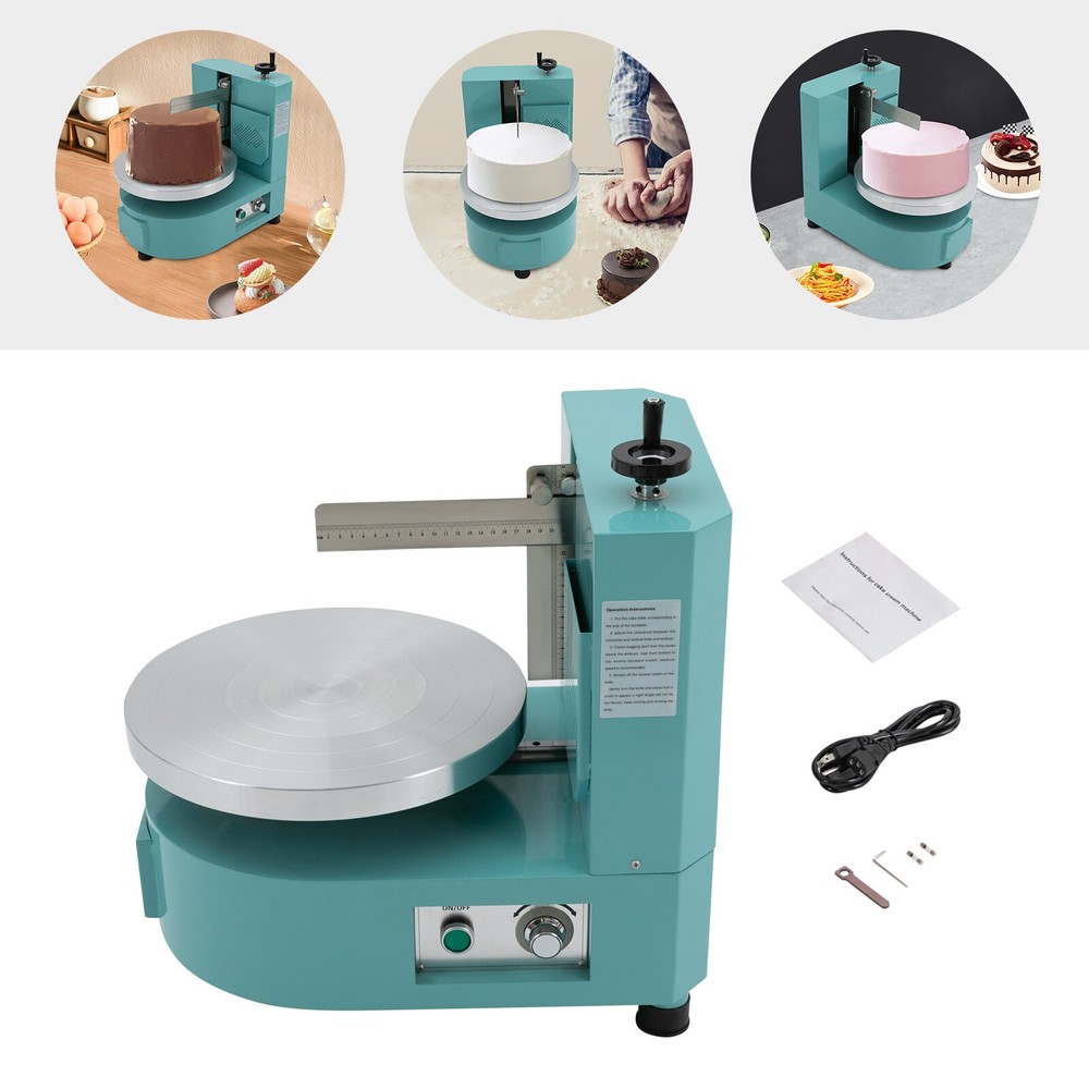 Automatic Cake Decorating Machine with Adjustable Speed & Large Rotating Pan