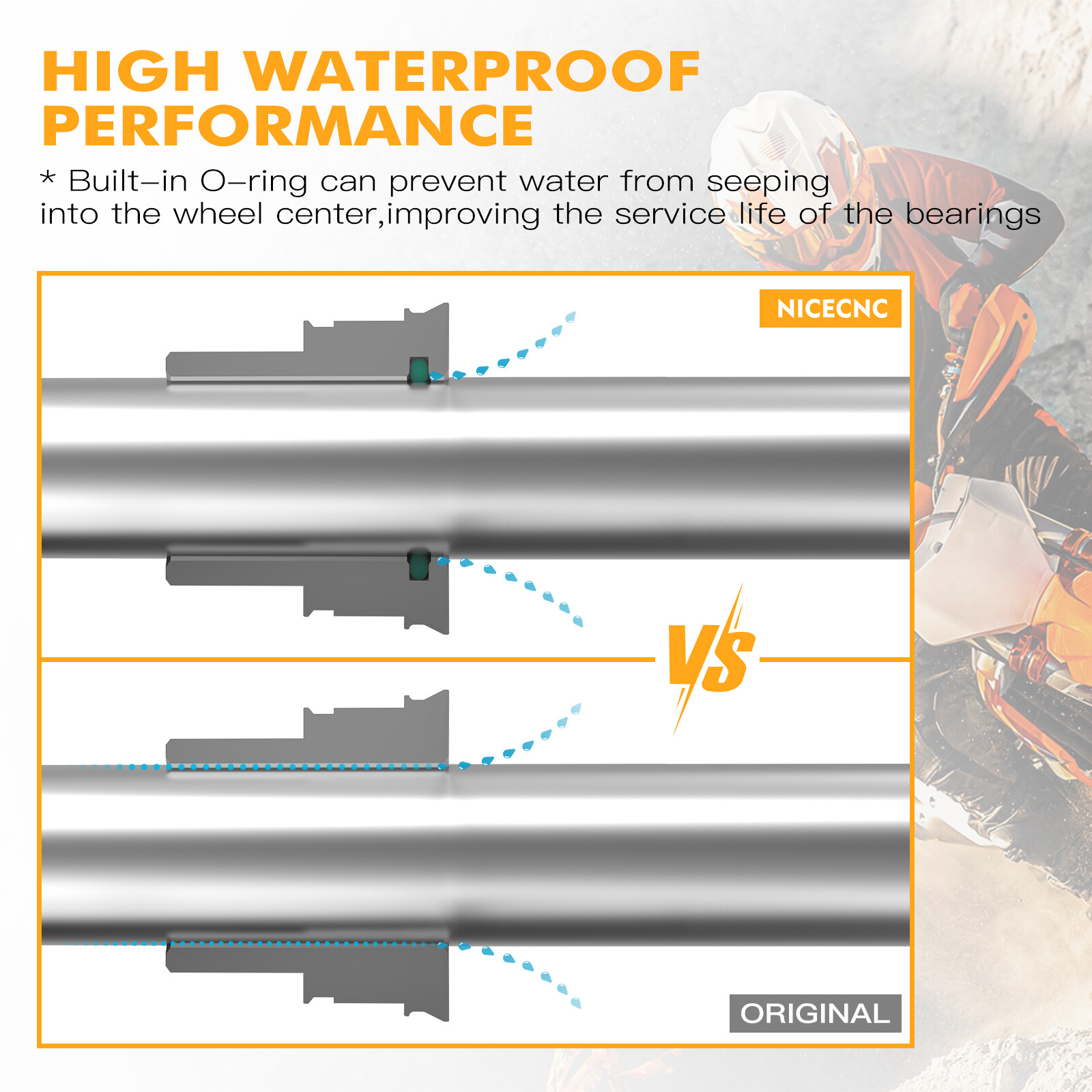 CNC Front Rear Wheel Spacers For Husqvarna 250 300 350 450 501 TE FE 2014-2015