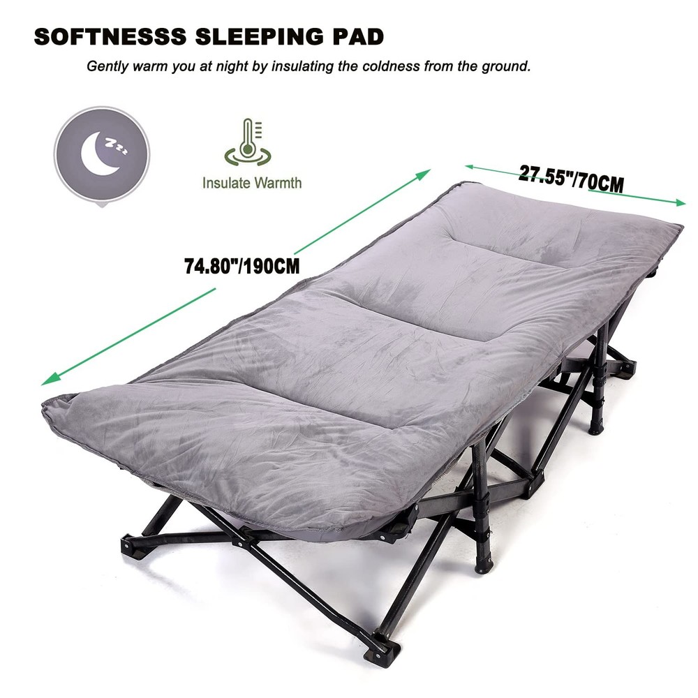 Gehannah Thick Camping Sleeping Pad, Soft Comfortable Microfiber Camping Cot Pad