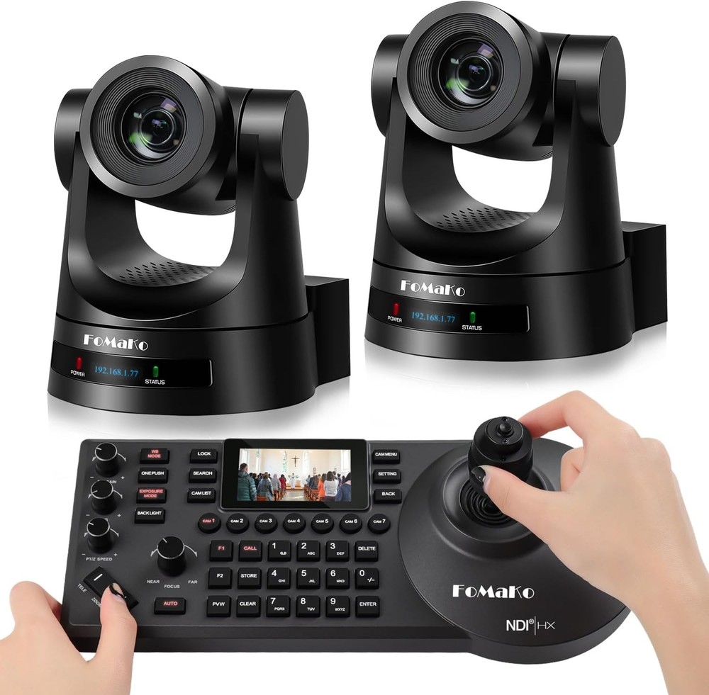 FoMaKo PTZ Camera 30X Bundle (2 Cameras + Pro Controller) BN302 *NEW OB*