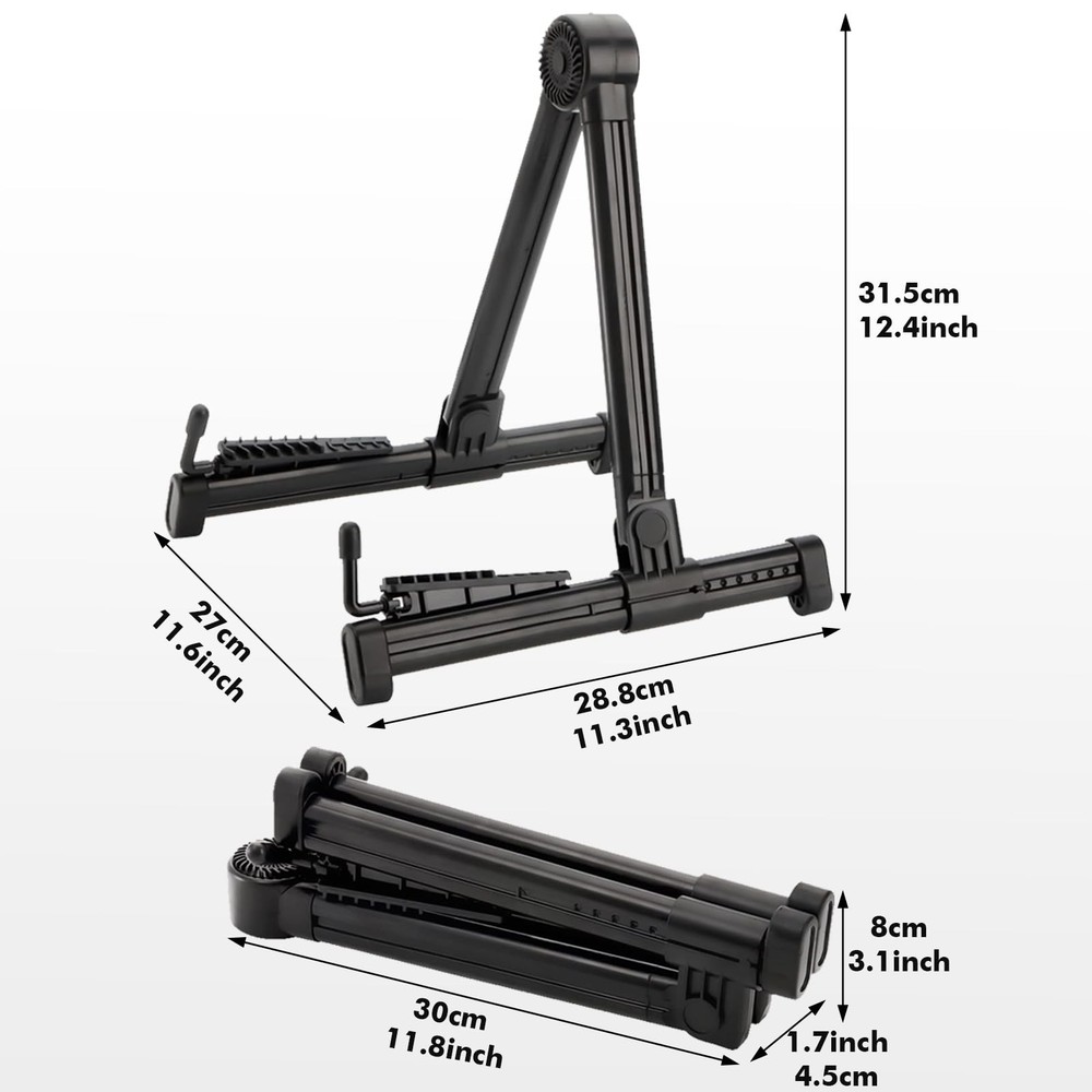 UPELLA Guitar Stands, ABS Plastic Lightweight Strong A-Frame 1 PACK, Black