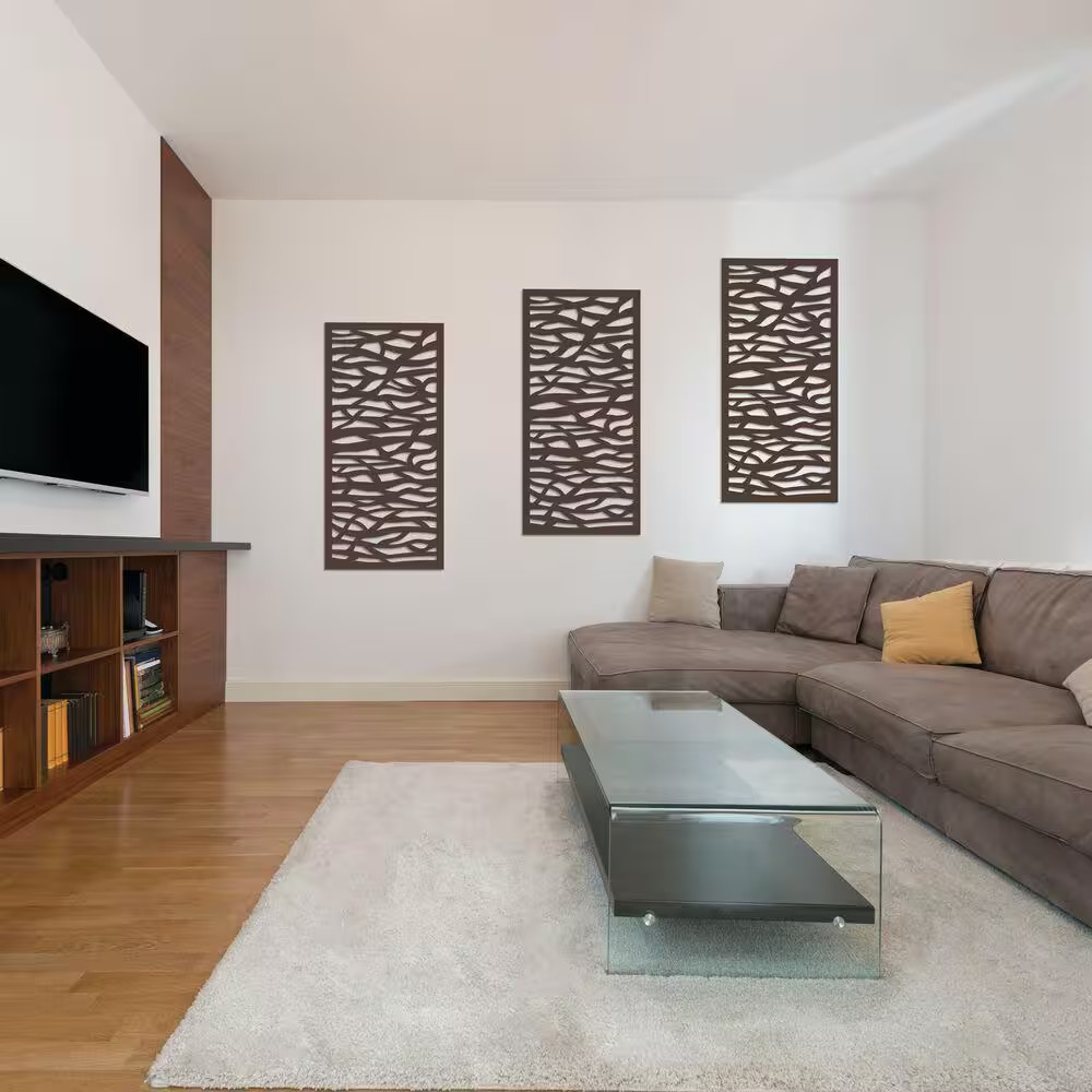 2 Ft. X 4 Ft. Sprig Umber Decorative Screen Panel