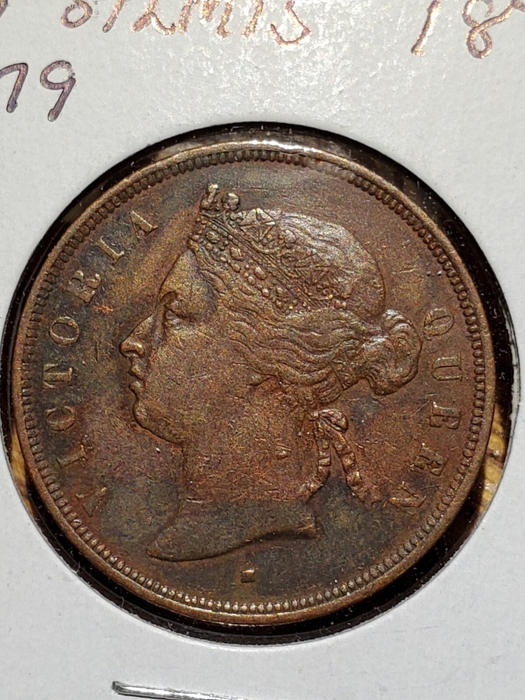 1874-H Straits Settlements 1 One Cent -High Grade