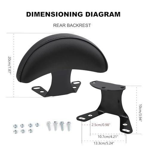 Motorcycle Rear Backrest Driver Backrest in Soft Sponge Material C-TYPE