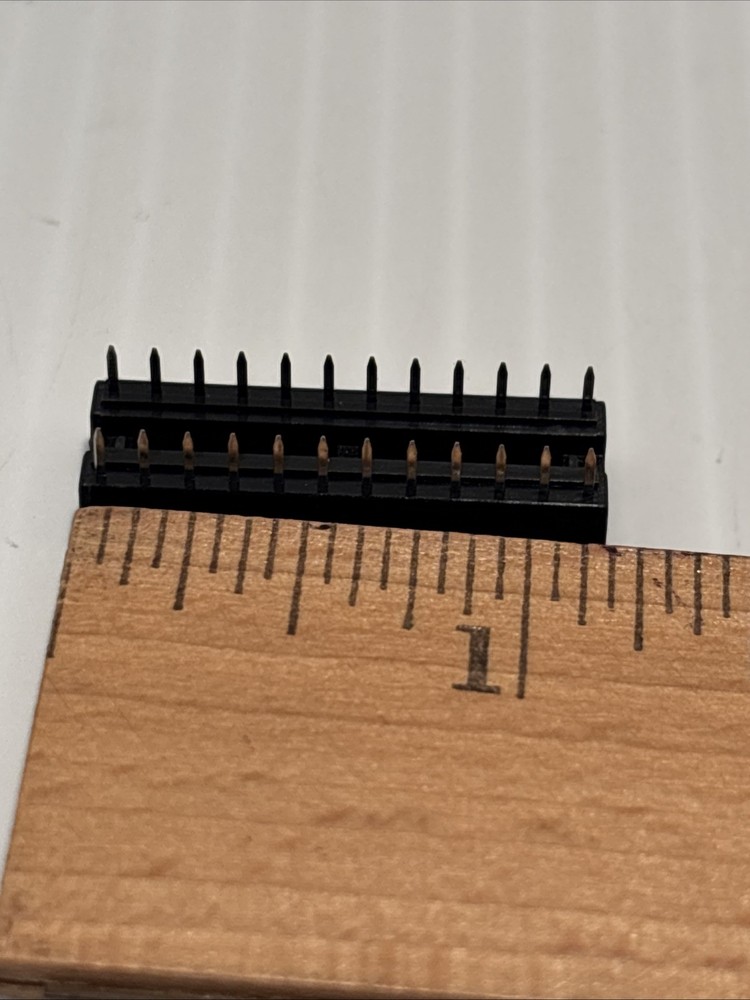 5 Pcs AMP CONNECTOR 24-PIN IC SOCKET DIP BOTTOM