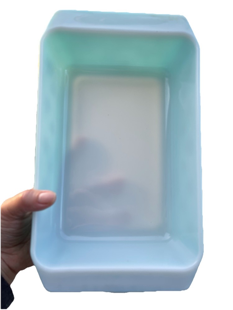 Vintage PYREX ~ 2 Quart Turquoise SNOWFLAKE ~ Rectangular Baking Dish ~ 575-B 🤩