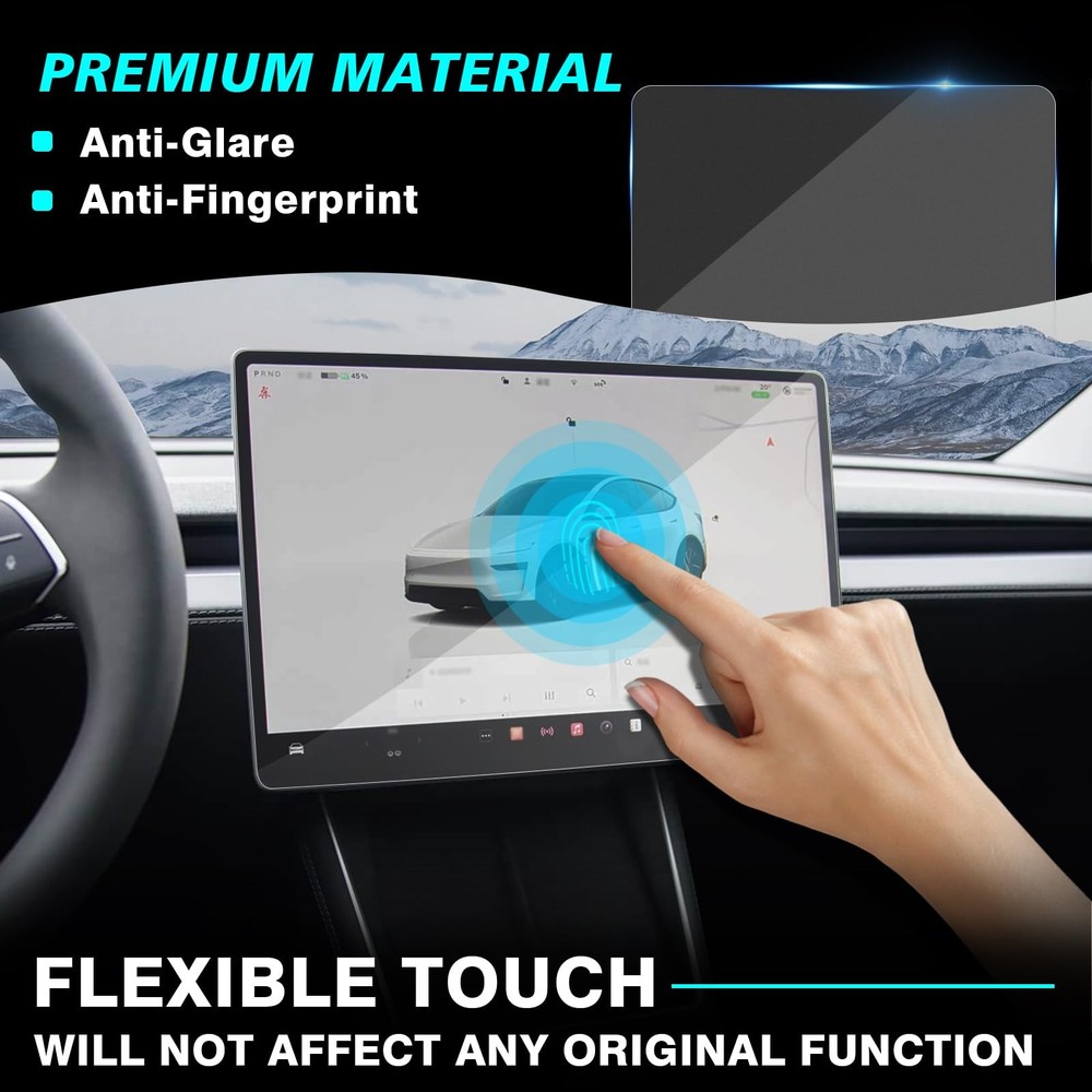 for 2026+ Model Y Juniper Refresh & 2024+ Model 3 Highland 2PCS Screen Matte