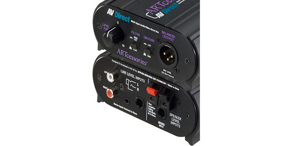 ART AV Direct Multi-Input Audio/Video Direct Box RCA, 1/4, Transformer Iso