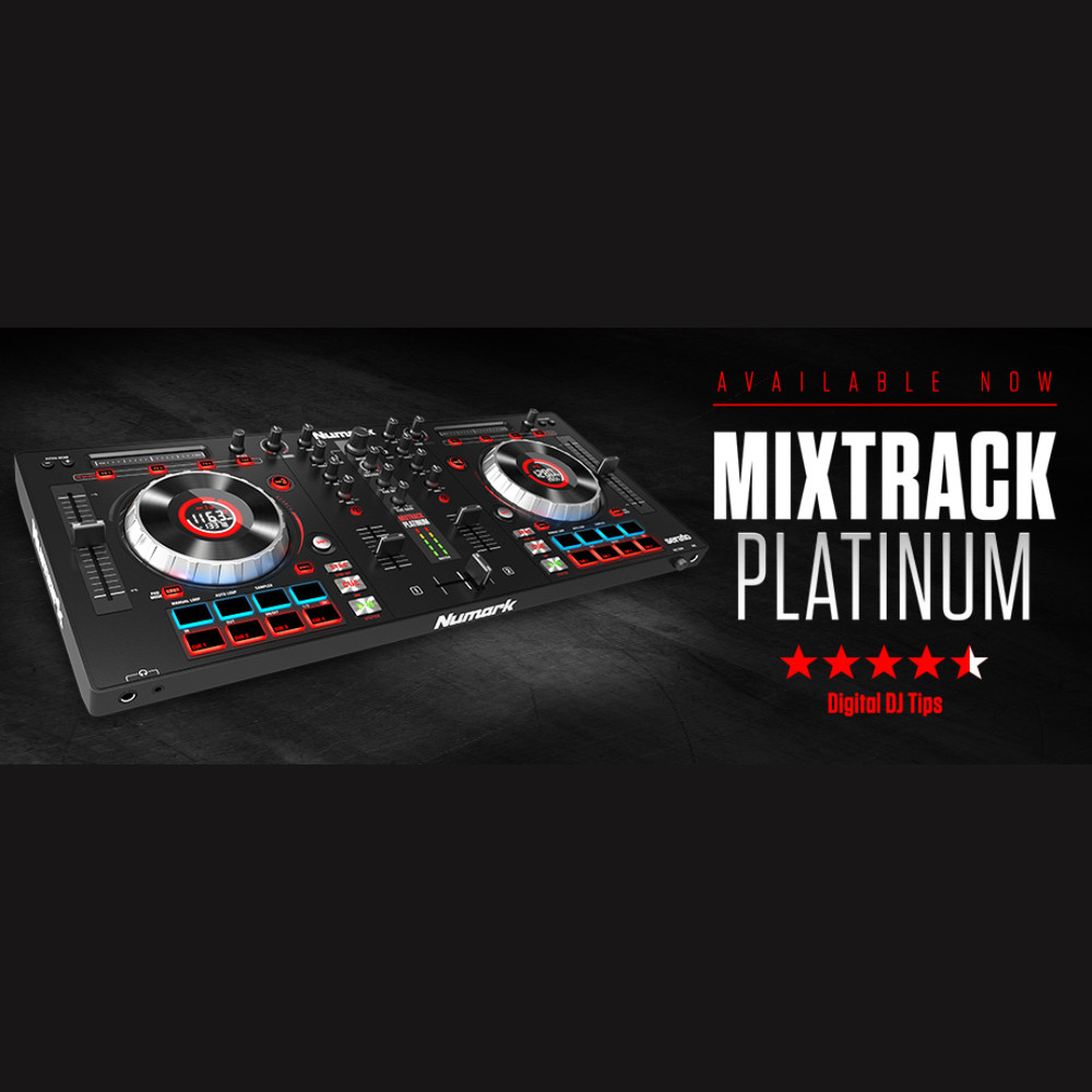 Numark Mixtrack Platinum Serato Control, DJ Mixer, Built-in Audio Interface