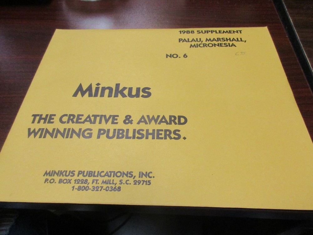 "MINKUS"  1988  SUPPLEMENT  PALAU,MARSHALL,MICRONESIA    W/FREE SHIPPING!!!