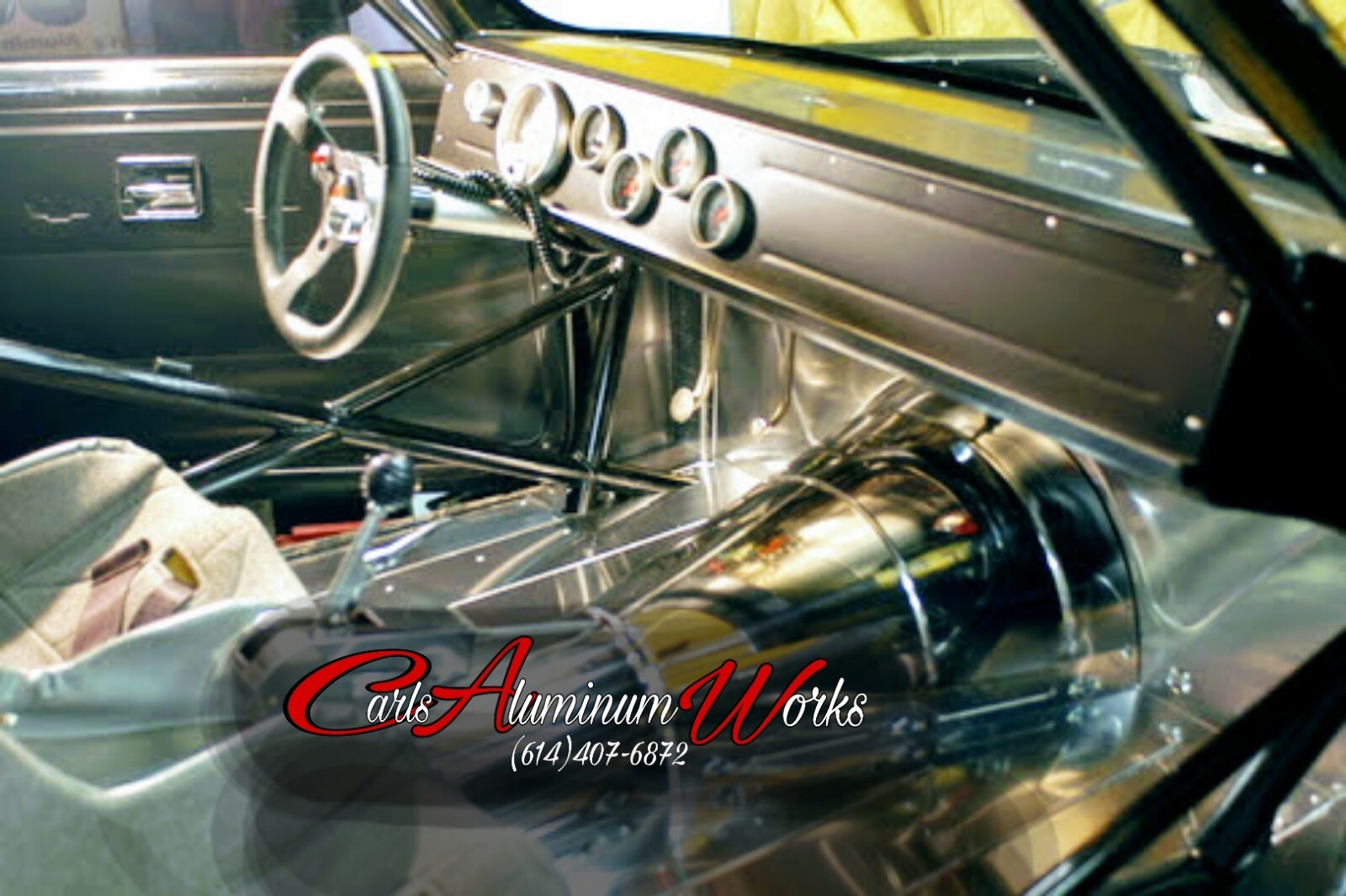 Aluminum Dash (Racing or Pro Street) Black Anodized