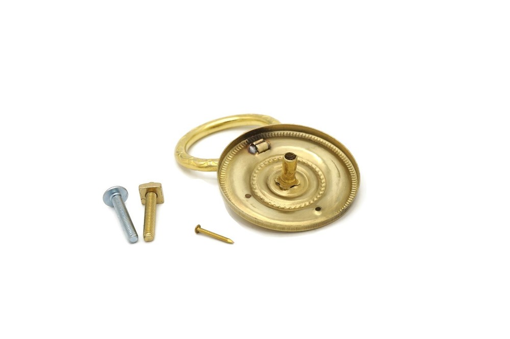 Single Post Drawer Pull Sheraton Pull Furniture Drawer Pull Cabinet Pull Brass