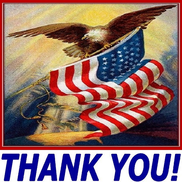30 Custom Patriotic Eagle Thank You Personalized Address Labels