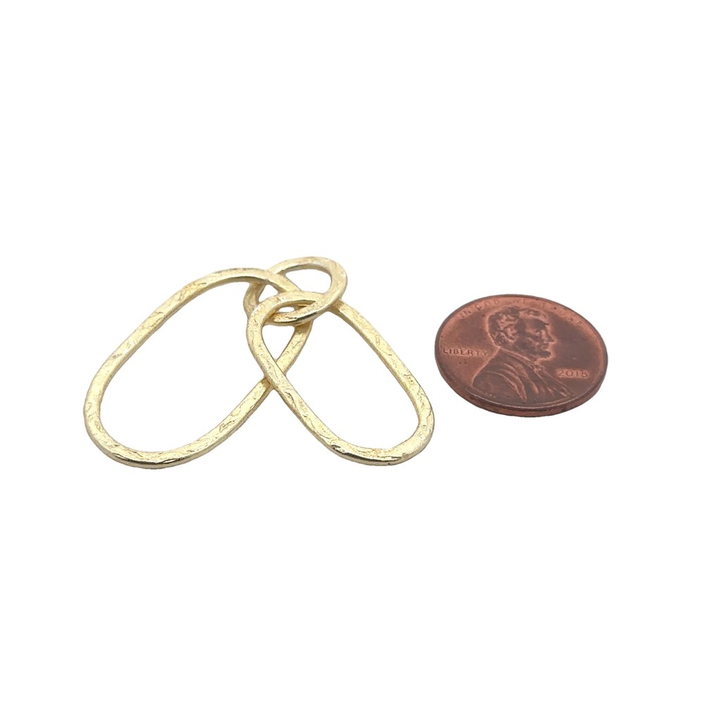 Gold, Silver & Brass Finish Copper or Brass Oval/Rectangular Double Circled Earr