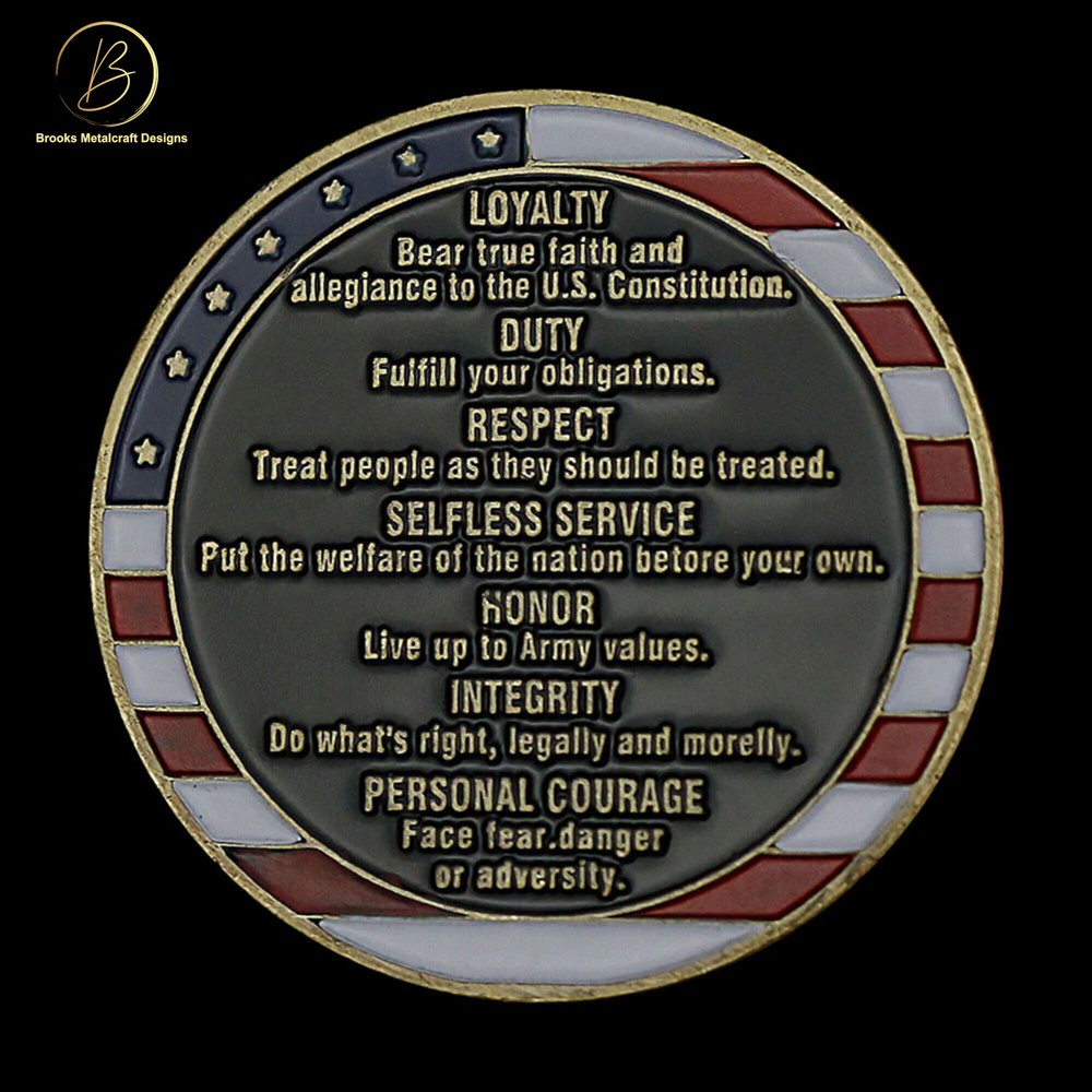 US Army Core Values Challenge Coin