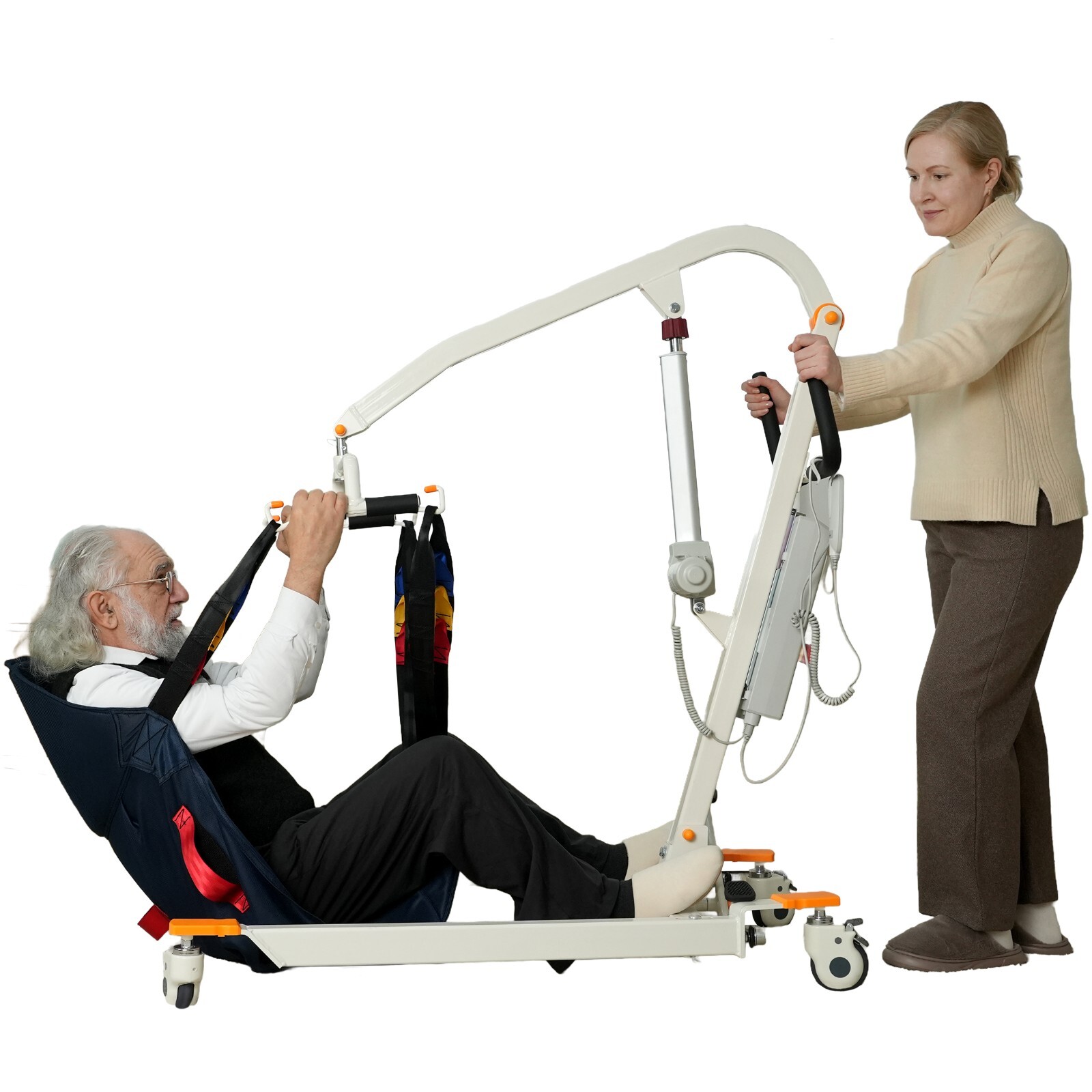 Upgrade Foldable Electric Patient Lift, Medical Transfer, 440LBS, AY02