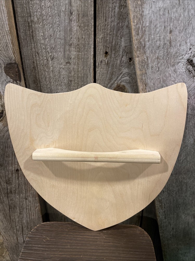 Wooden Lion Shield And Sword