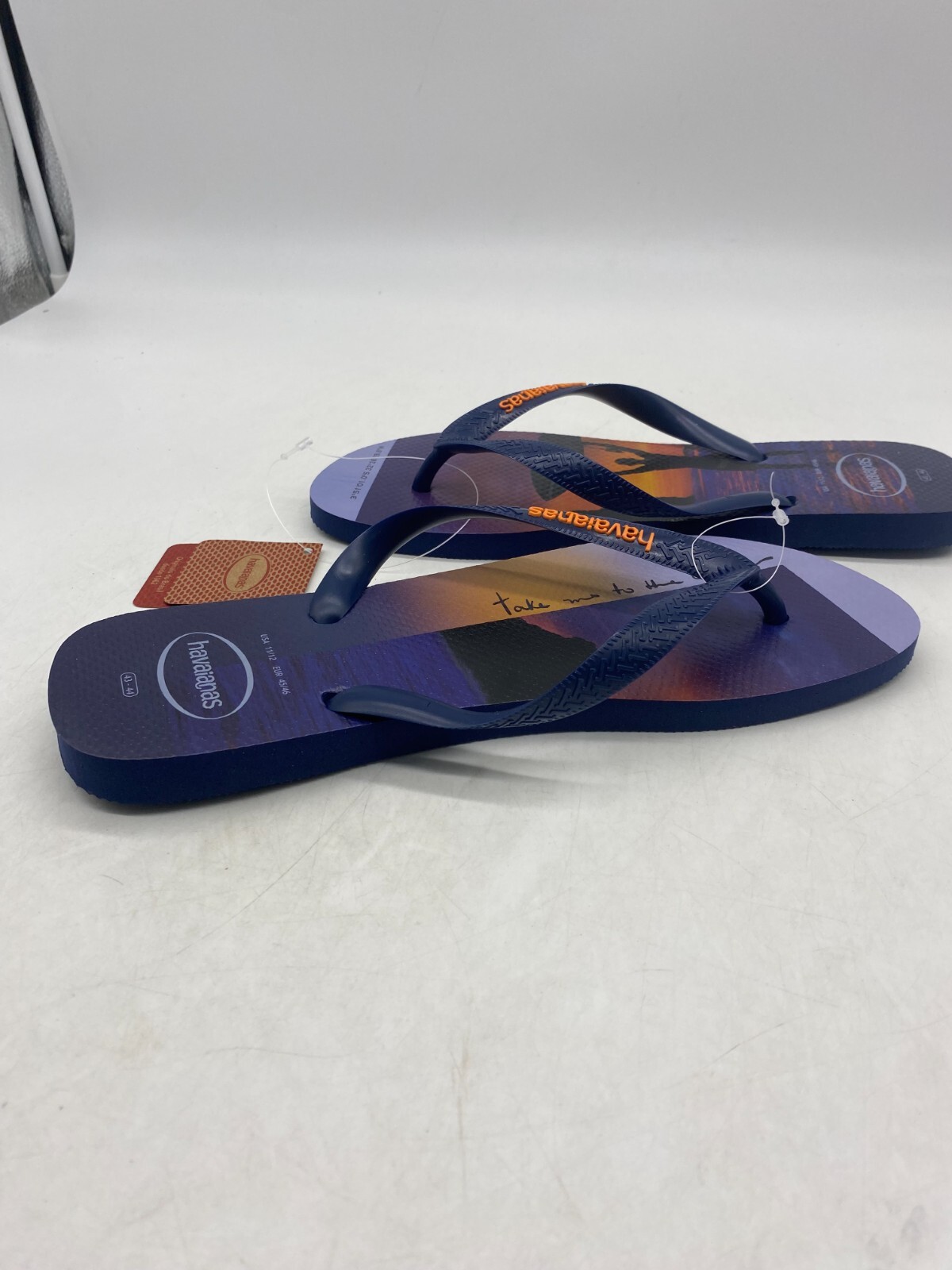 Havaianas Hype Navy Blue Flip Flops Men's Size 11/12