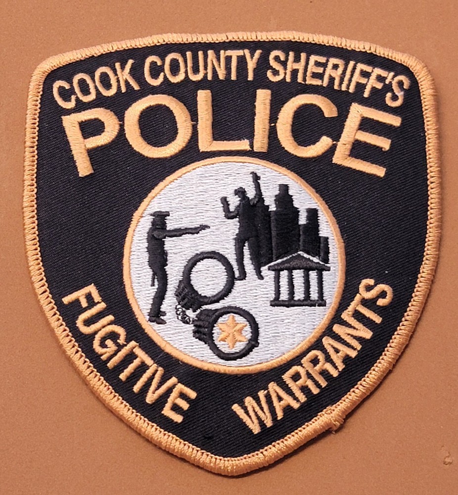 COOK COUNTY SHERIFF'S POLICE FUGITIVE WARRANTS PATCH