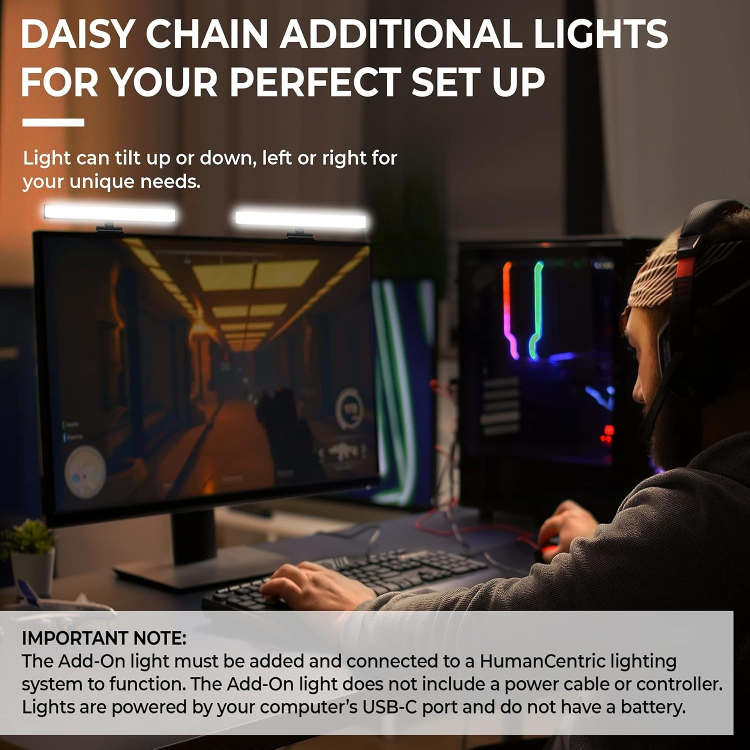 HumanCentric Video Conference Lighting - Double Kit (2-Pack) - LED Webcam Light