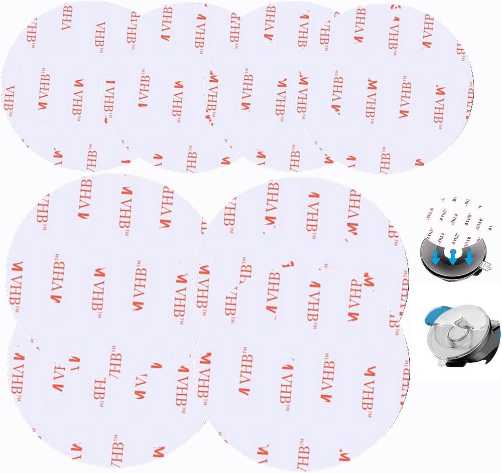 Suction Cup Double Sided Adhesive Pad 8PACK Mount Disk Hook Transparent