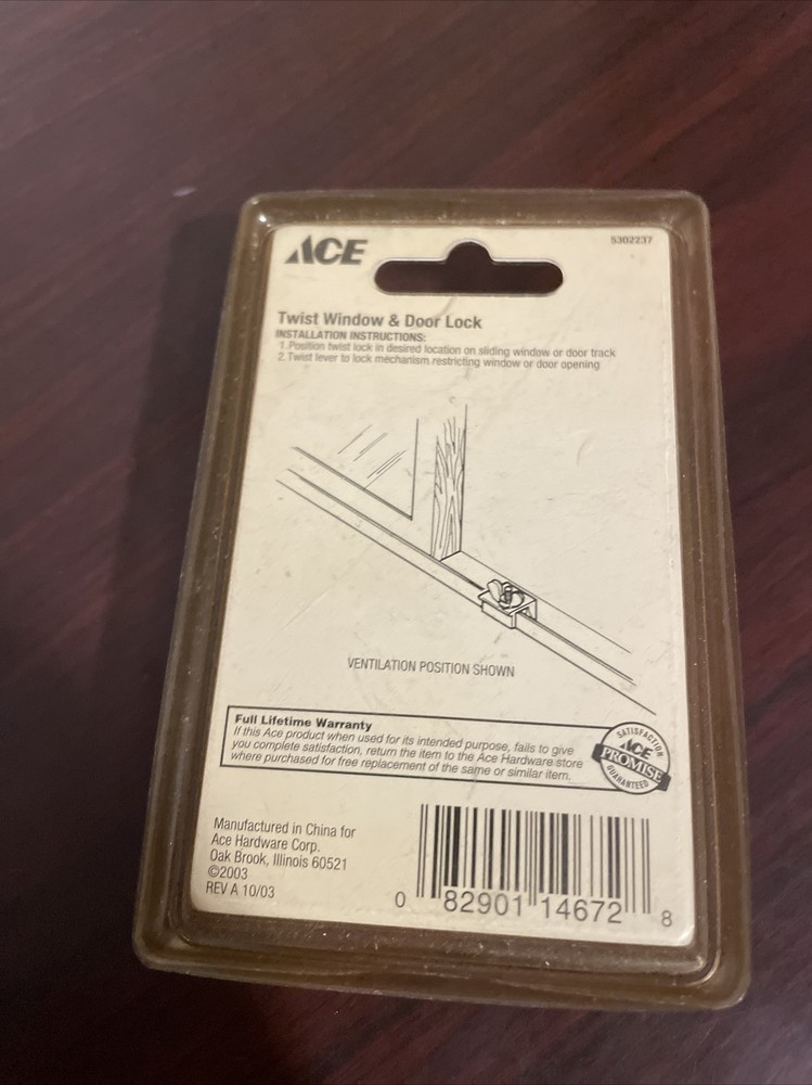 Ace Door & Window Lock Aluminum 1-3/4”x5/8”