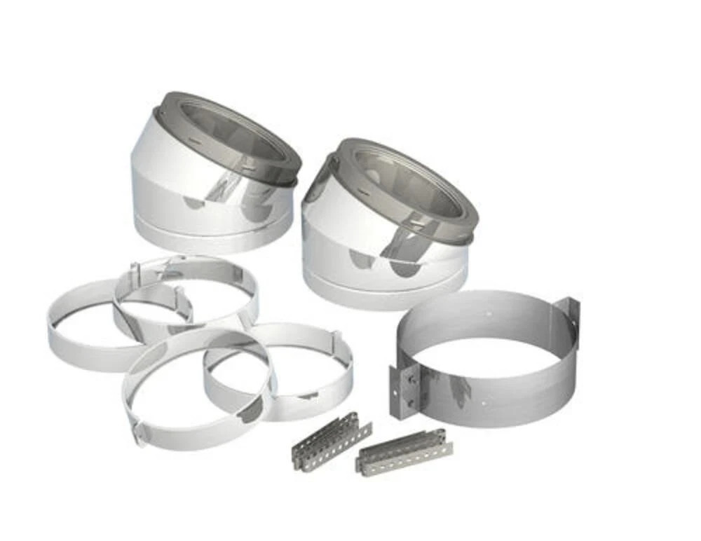 Supervent 8" ID Class A Double Wall 15° Elbow Kit