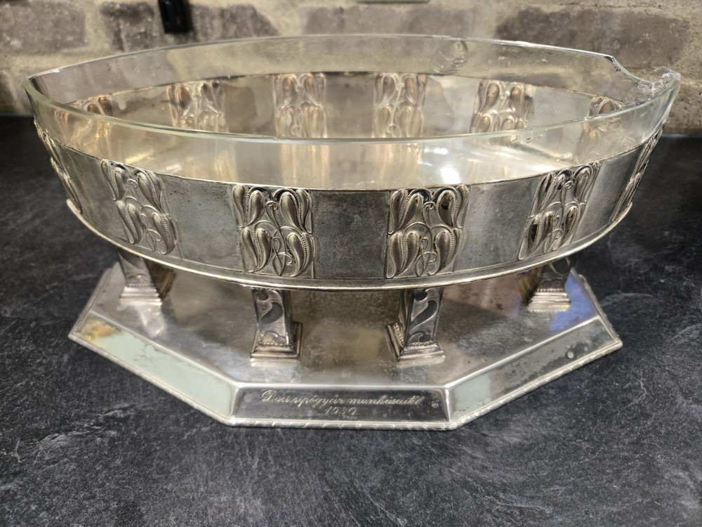 Emanuel Josef Margold Centerpiece Stand Lenk Austria c1913 Silverplate