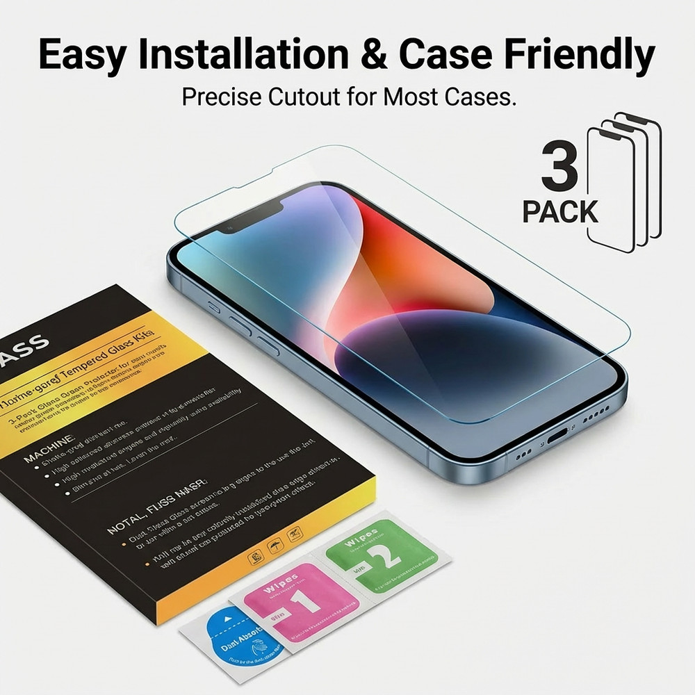 Protector de pantalla para iphone 13 pro max / 14 Plus(3Pack)