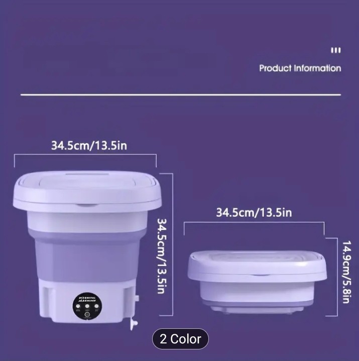 Mini Portable Washing Machine – Foldable Laundry Washer & Spin Dryer