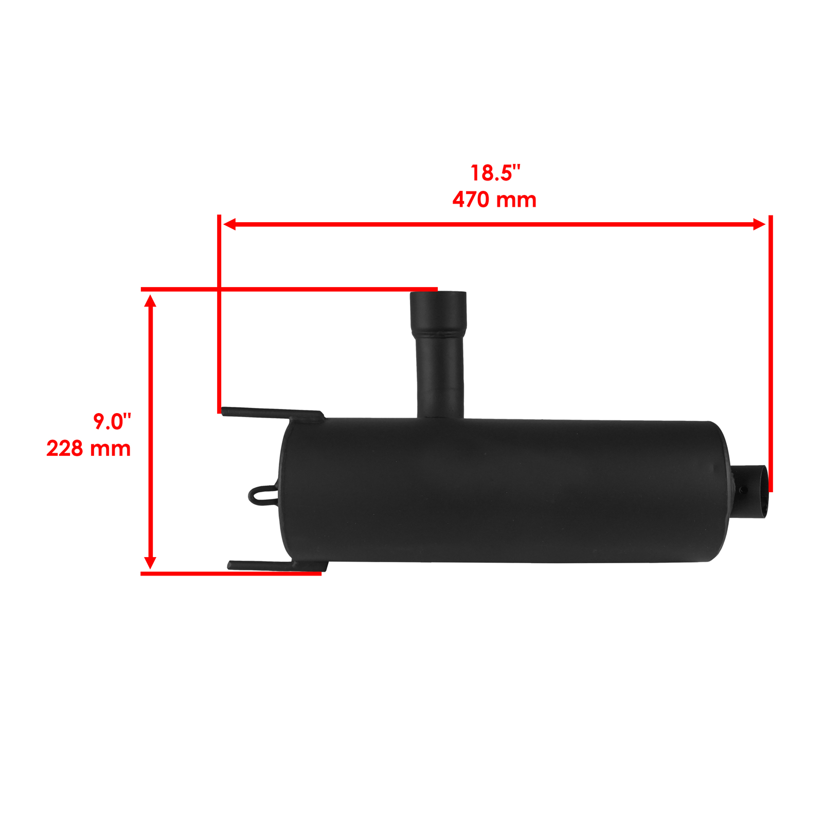 Caltric Exhaust Muffler & Pipe w/ Gasket Kit For Polaris RZR S 800 EFI 2009-2012