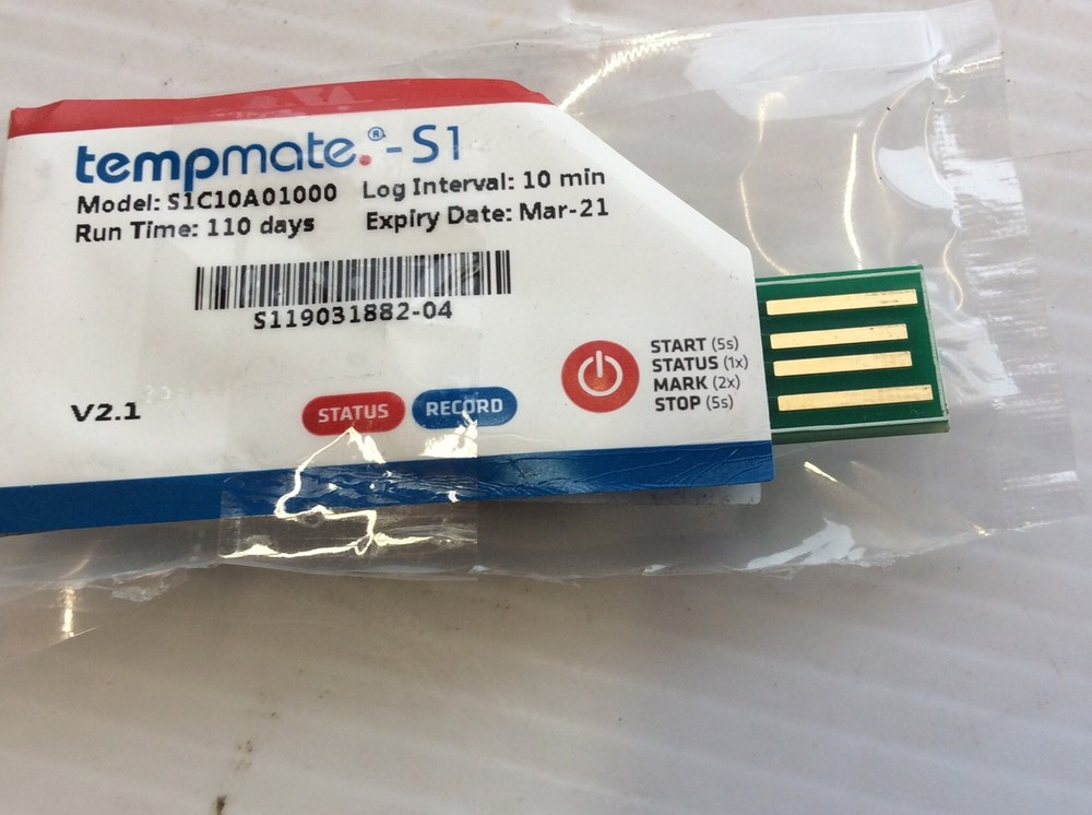 Tempmate-S1 S1C10A0100 110 Days Log Temperature Data Logger