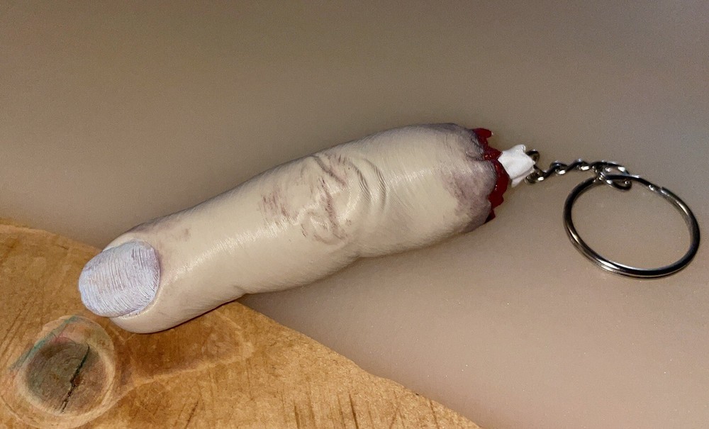 3D Printed Realistic Finger Keychain