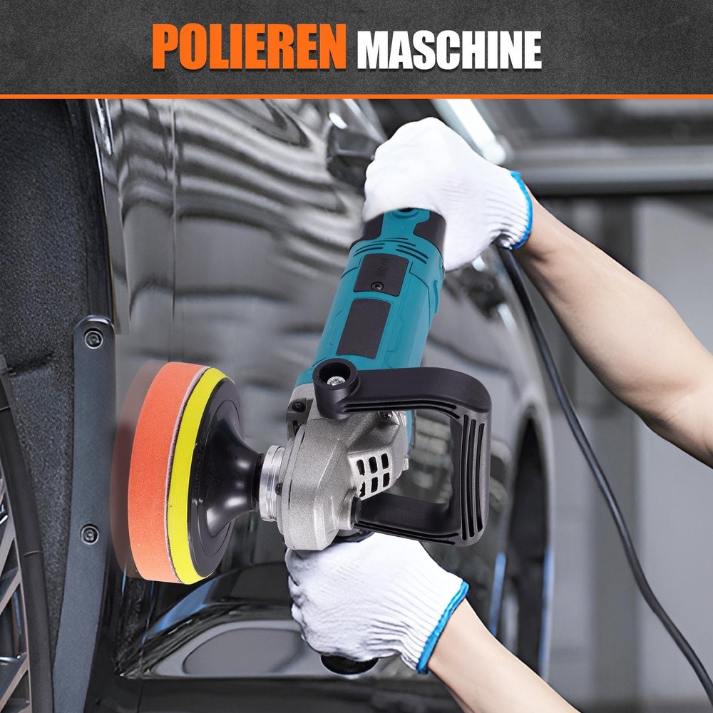 1600W Electric Car Polisher Kit Buffer Sander Variable Speed Polishing Machine