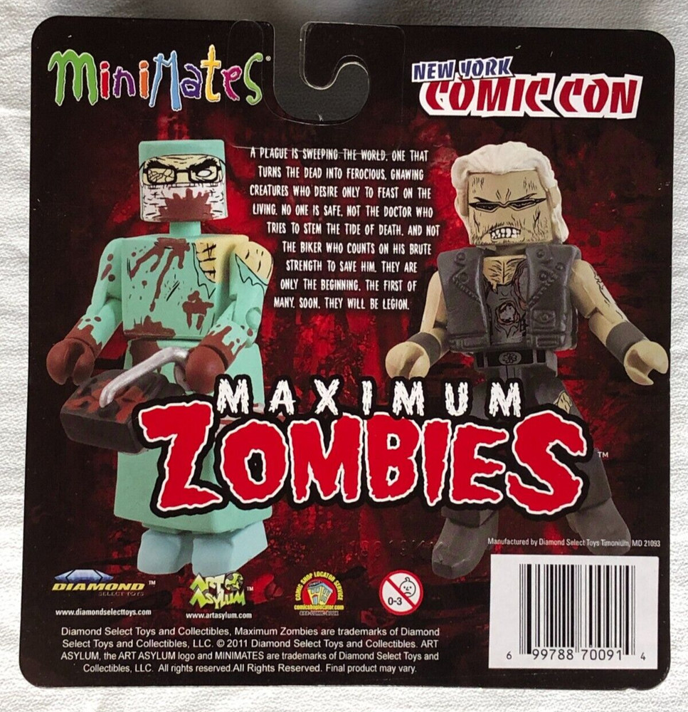 NEW YORK COMIC CON (2011 NYCC) Diamond Select Minimates Set - Maximum ZOMBIES