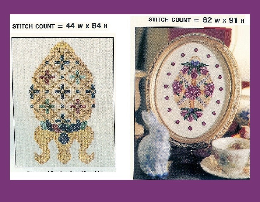ELEGANT EGGS  -  CROSS  STITCH  PATTERN  ONLY  PY - PYY