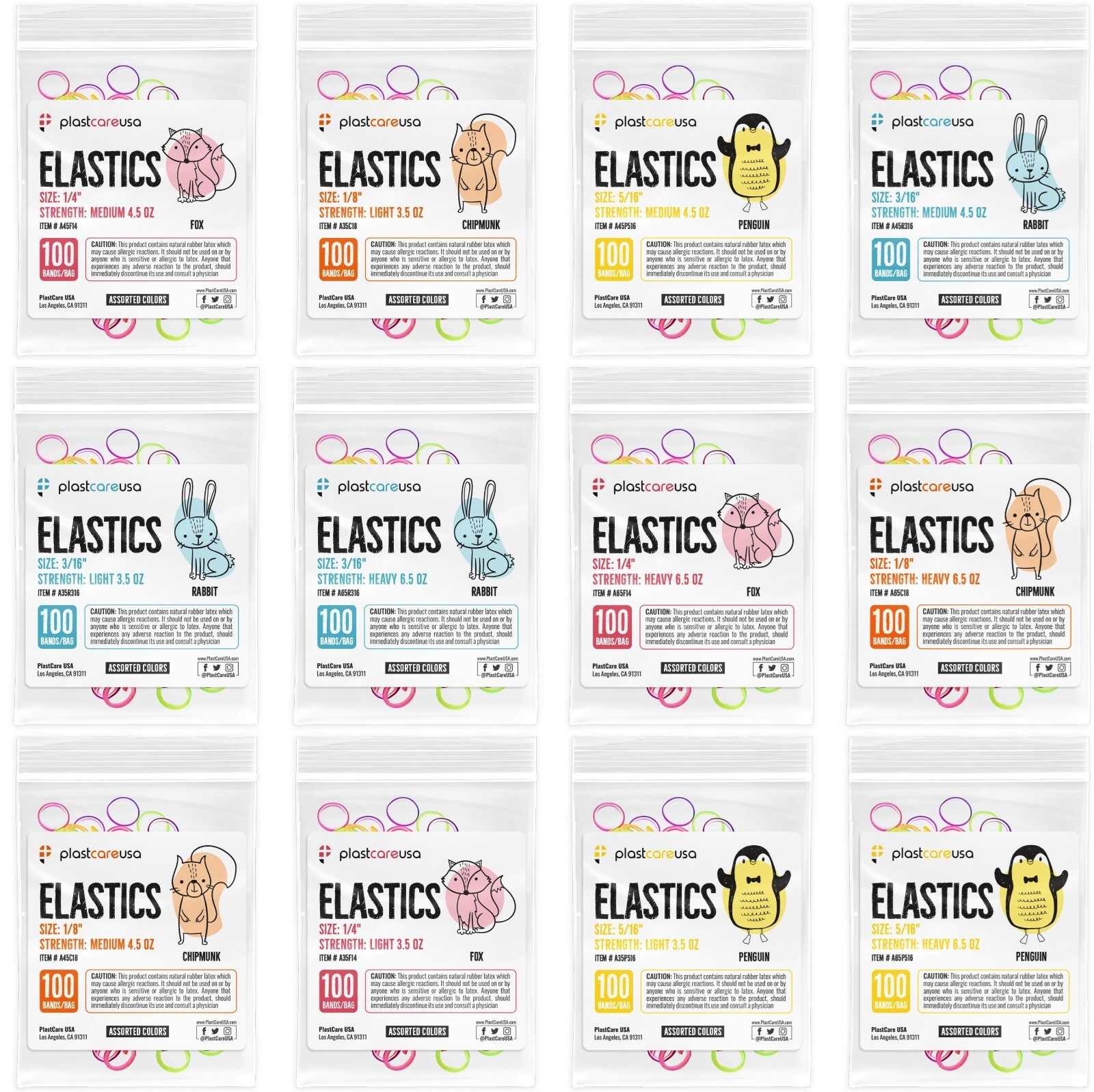 Assorted Colors Latex Elastic Rubber Bands for Orthodontic Dental Braces Teeth