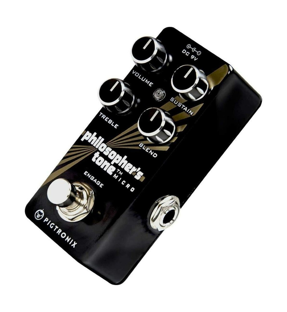 Pigtronix Guitar Compression Effects Pedal, Black (PTM)