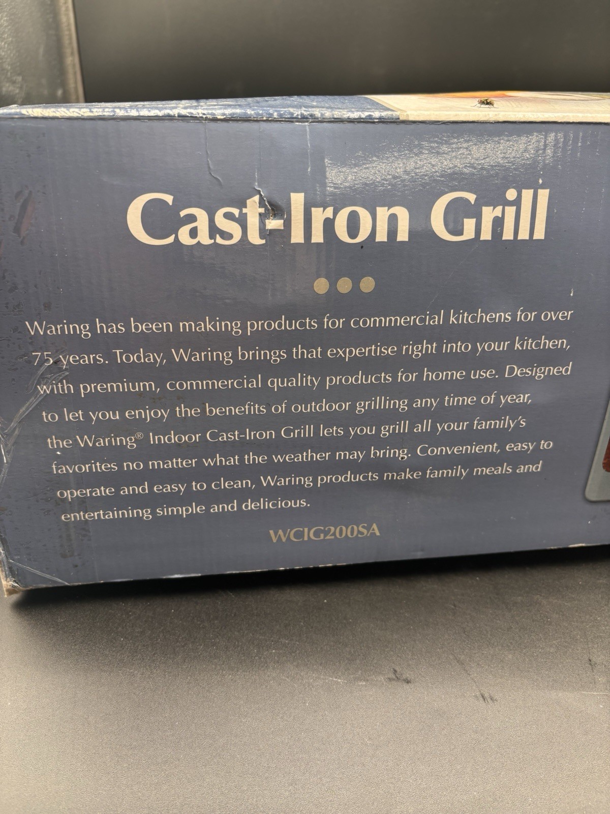 Waring Pro Electric Cast Iron Indoor Grill - WCIG200SA 1800W Commercial Griddle