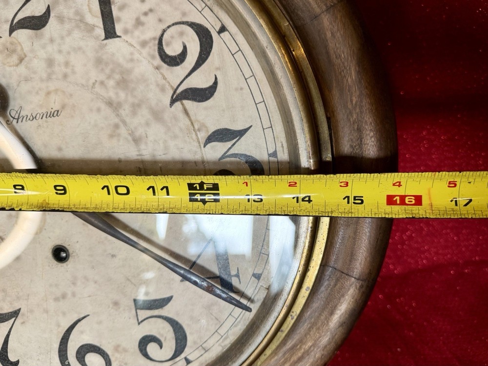 Antique ANSONIA Gallery CLOCK RUNNING!!!