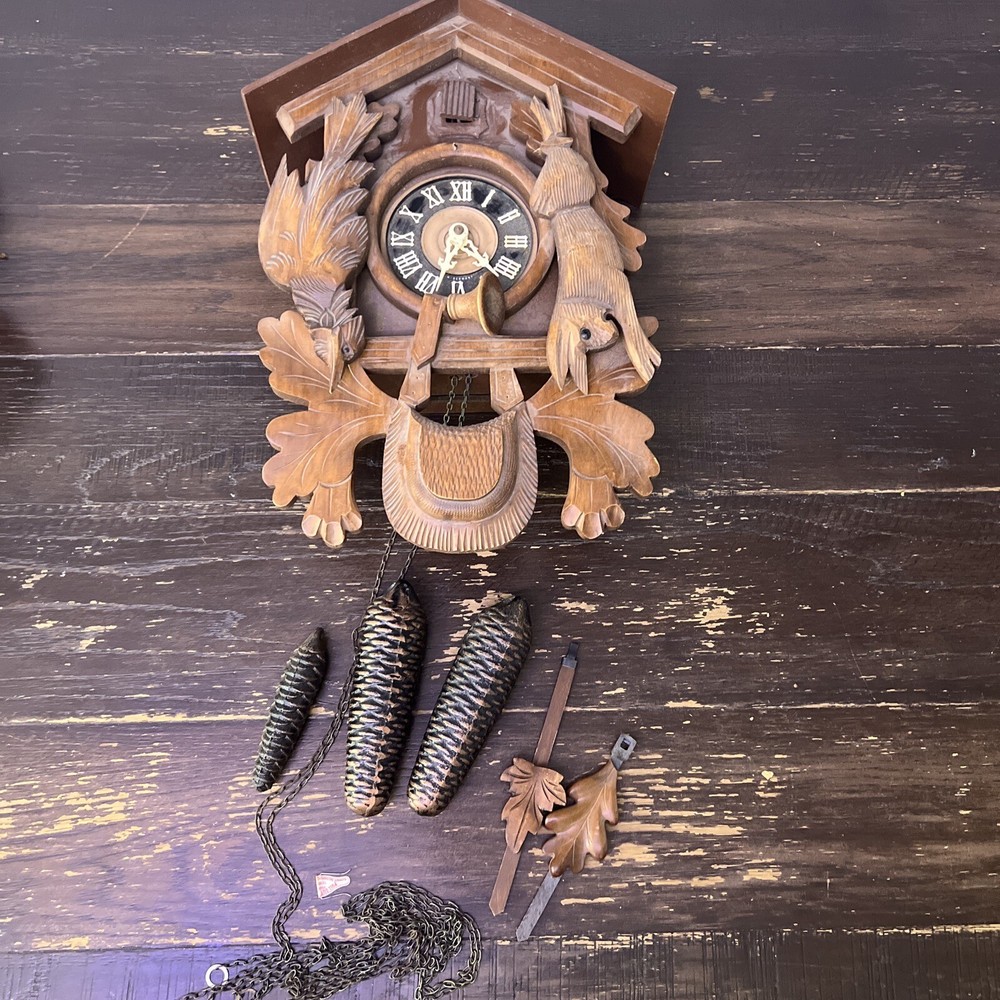 W Germany Wood Cuckoo Clock