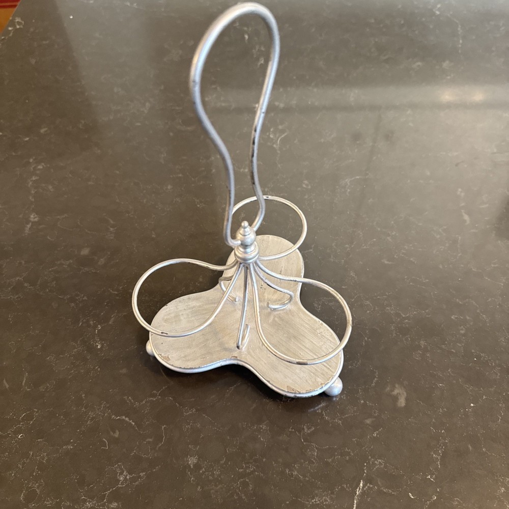 Vintage Metal Three Candle Holder