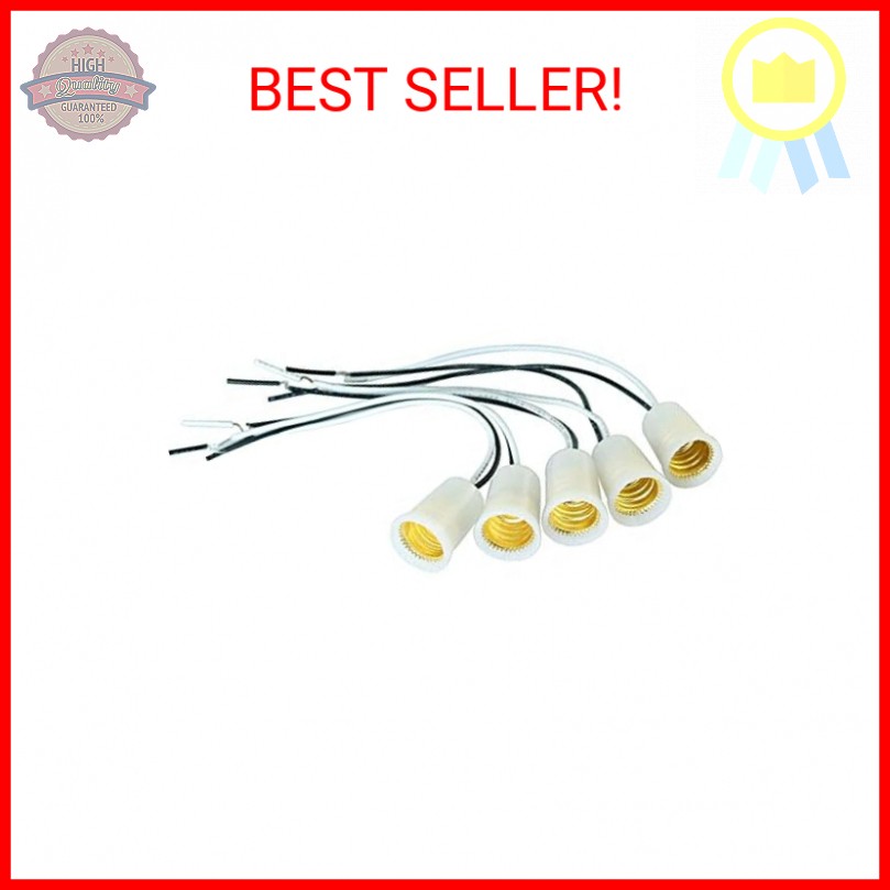 E12 Lamp Socket 5PCS Candle Candelabra E12 Light Lamp Socket Holder Base with Le